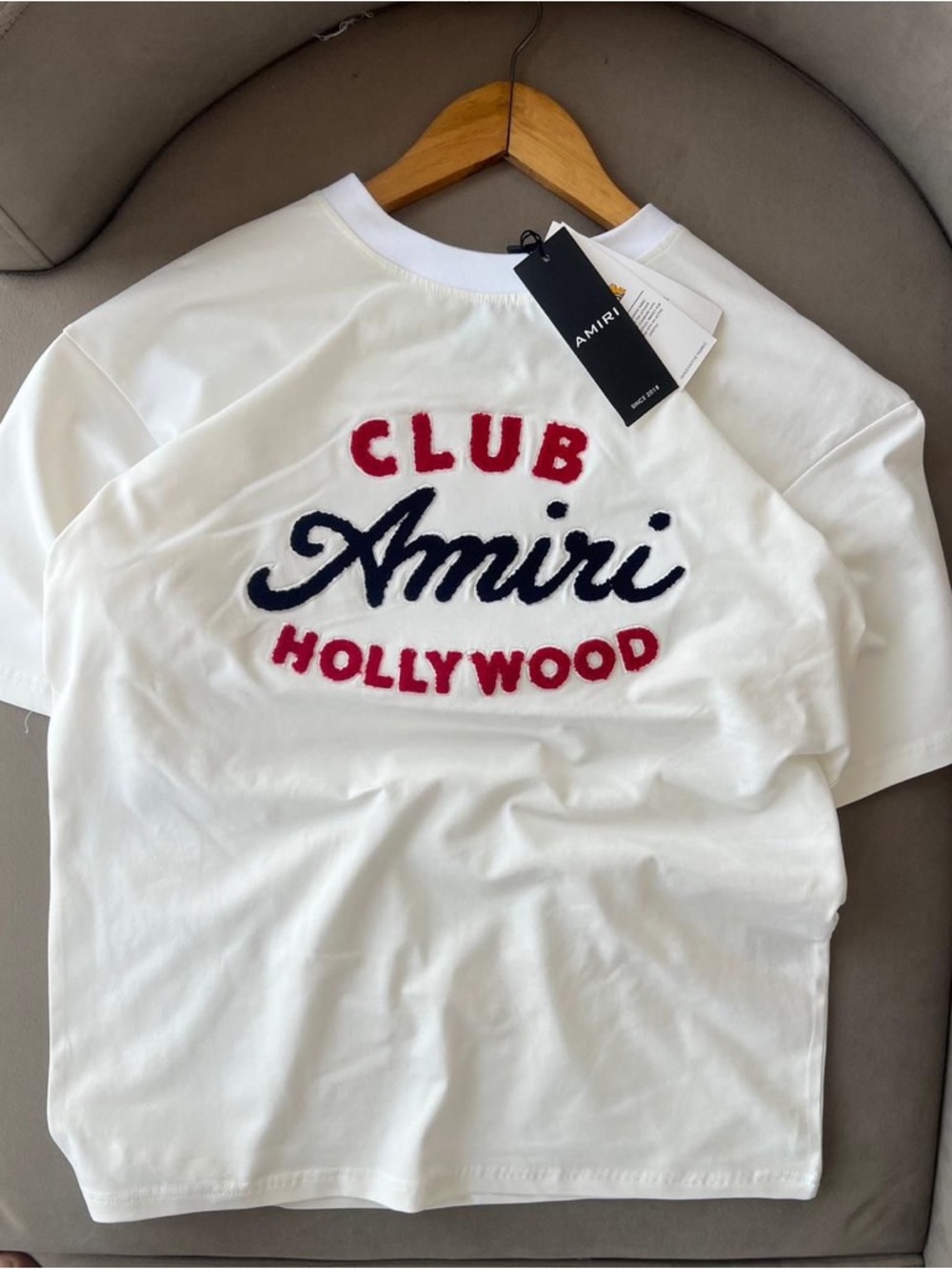 AMIRI Club Embroidered Logo Tee — multiple colors